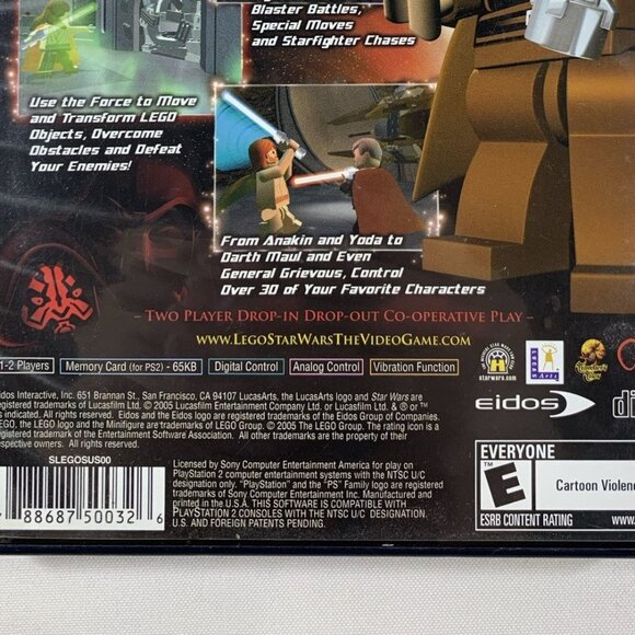 LEGO Star Wars The Video Game PlayStation 2 PS2 2005 Rated E No Manual Tested - Picture 5 of 5